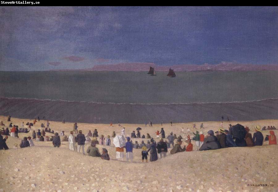 Felix Vallotton The Beach at Honfleur